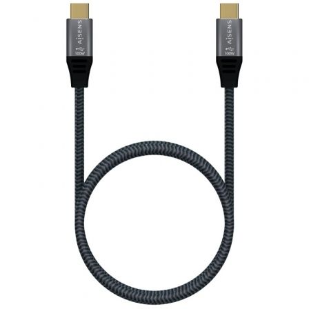 Aisens Cable USB 2.0 Aluminio 100W 5A USB-C a USB-C 2m Gris